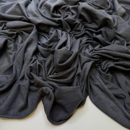Survival Skills - Jersey Bamboo Blend Knit - Dark Grey - 1.2M Bundle - True Deadstock fabric Fabric by private - Sustainable Textile | FABCYCLE