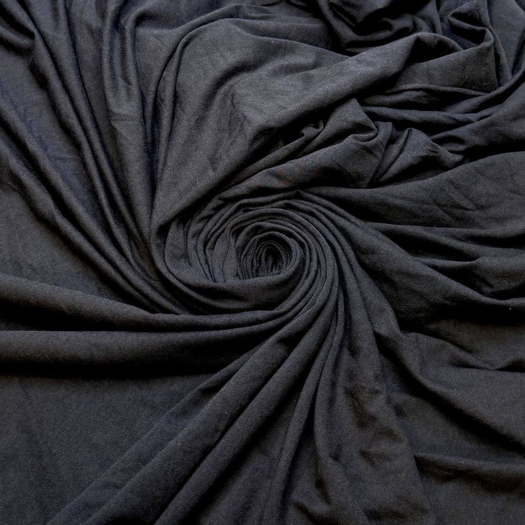 Survival Skills - Jersey Bamboo Blend Knit - Dark Grey - 1.2M Bundle - True Deadstock fabric Fabric by private - Sustainable Textile | FABCYCLE