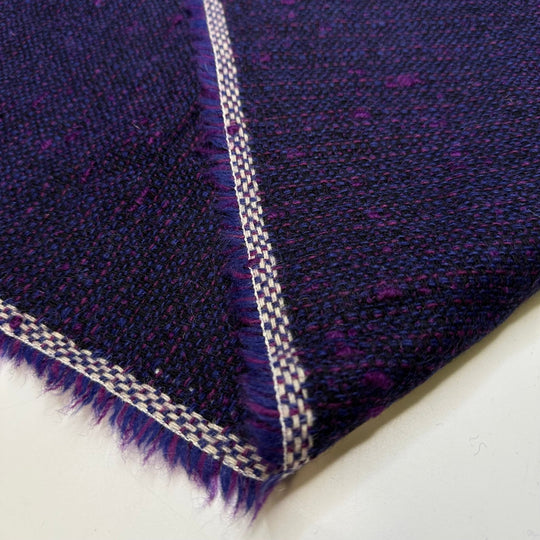 Survival Skills - Wool Woven - Dark Purple - 0.9M Bundle - True Deadstock fabric Fabric by private - Sustainable Textile | FABCYCLE