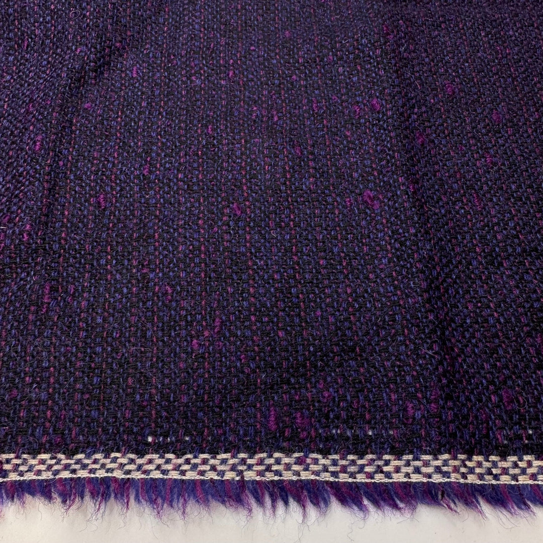 Survival Skills - Wool Woven - Dark Purple - 0.9M Bundle - True Deadstock fabric Fabric by private - Sustainable Textile | FABCYCLE