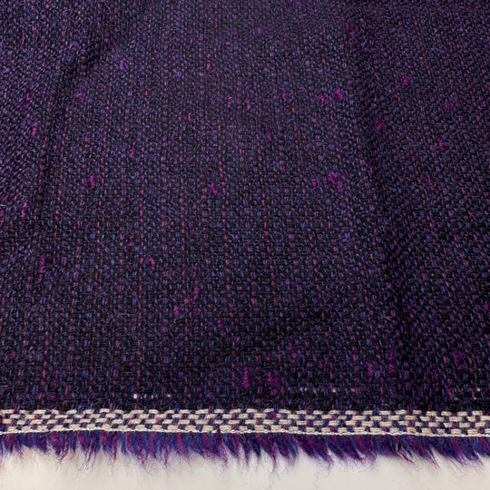 Survival Skills - Wool Woven - Dark Purple - 0.9M Bundle - True Deadstock fabric Fabric by private - Sustainable Textile | FABCYCLE