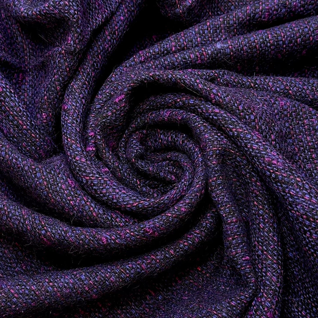 Survival Skills - Wool Woven - Dark Purple - 0.9M Bundle - True Deadstock fabric Fabric by private - Sustainable Textile | FABCYCLE