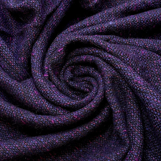 Survival Skills - Wool Woven - Dark Purple - 0.9M Bundle - True Deadstock fabric Fabric by private - Sustainable Textile | FABCYCLE