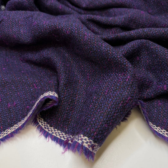 Survival Skills - Wool Woven - Dark Purple - 0.9M Bundle - True Deadstock fabric Fabric by private - Sustainable Textile | FABCYCLE