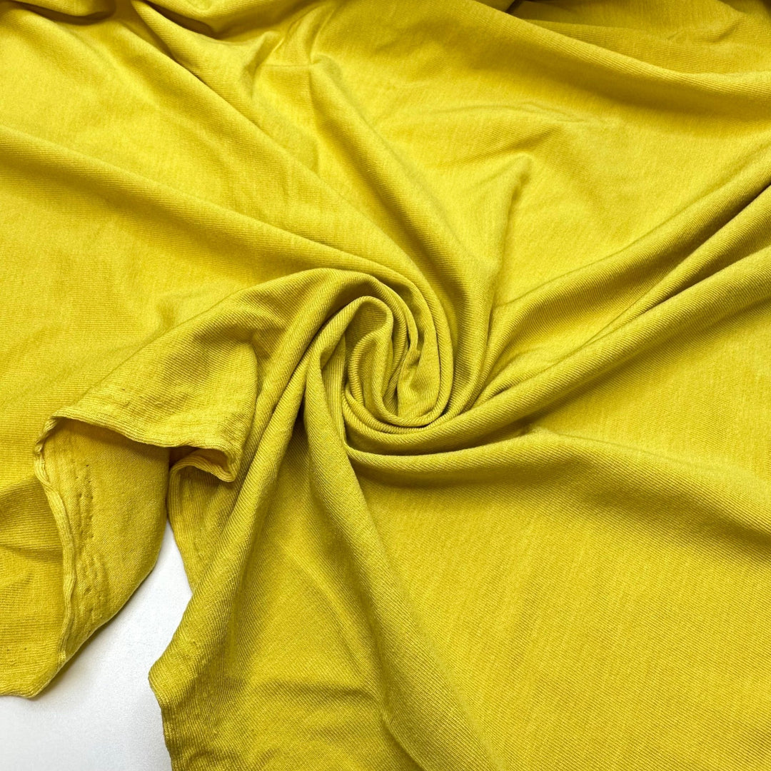Swamp - Jersey Natural Blend Knit - Yellow/Green - Bundles - True Deadstock fabric Fabric by private - Sustainable Textile | FABCYCLE
