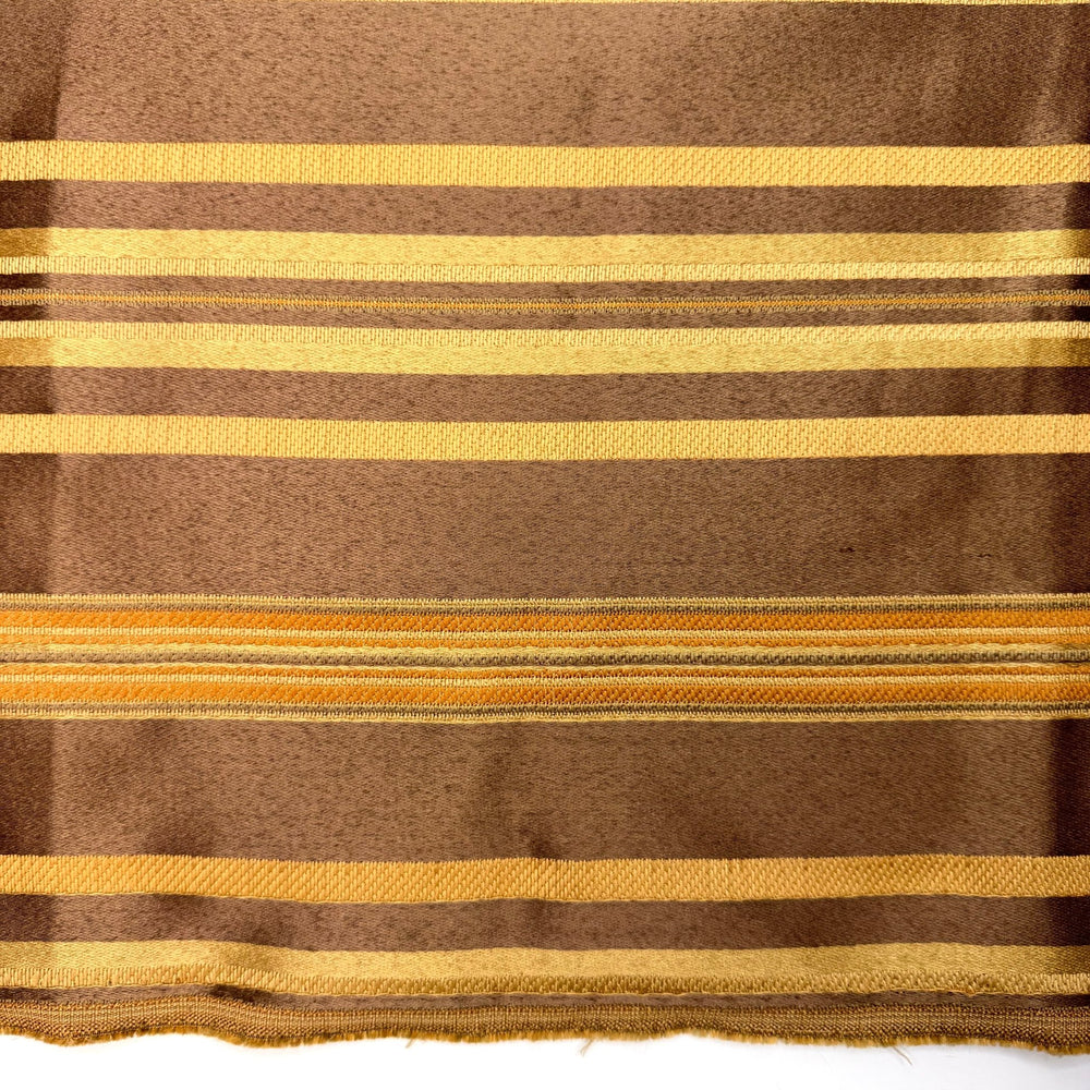 Swanky Hotel - Polyester Blend Woven - Brown/Orange Stripes - 0.95M Bundle - True Deadstock fabric Fabric by private - Sustainable Textile | FABCYCLE