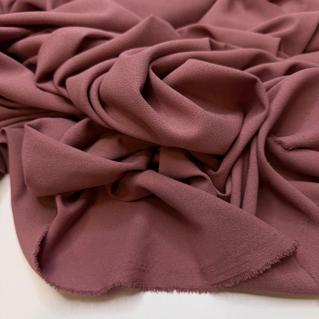 Sweet Ham - Crepe Polyester Blend Woven - Dark Pink - 2M Bundle - True Deadstock fabric Fabric by private - Sustainable Textile | FABCYCLE