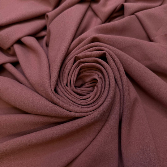 Sweet Ham - Crepe Polyester Blend Woven - Dark Pink - 2M Bundle - True Deadstock fabric Fabric by private - Sustainable Textile | FABCYCLE
