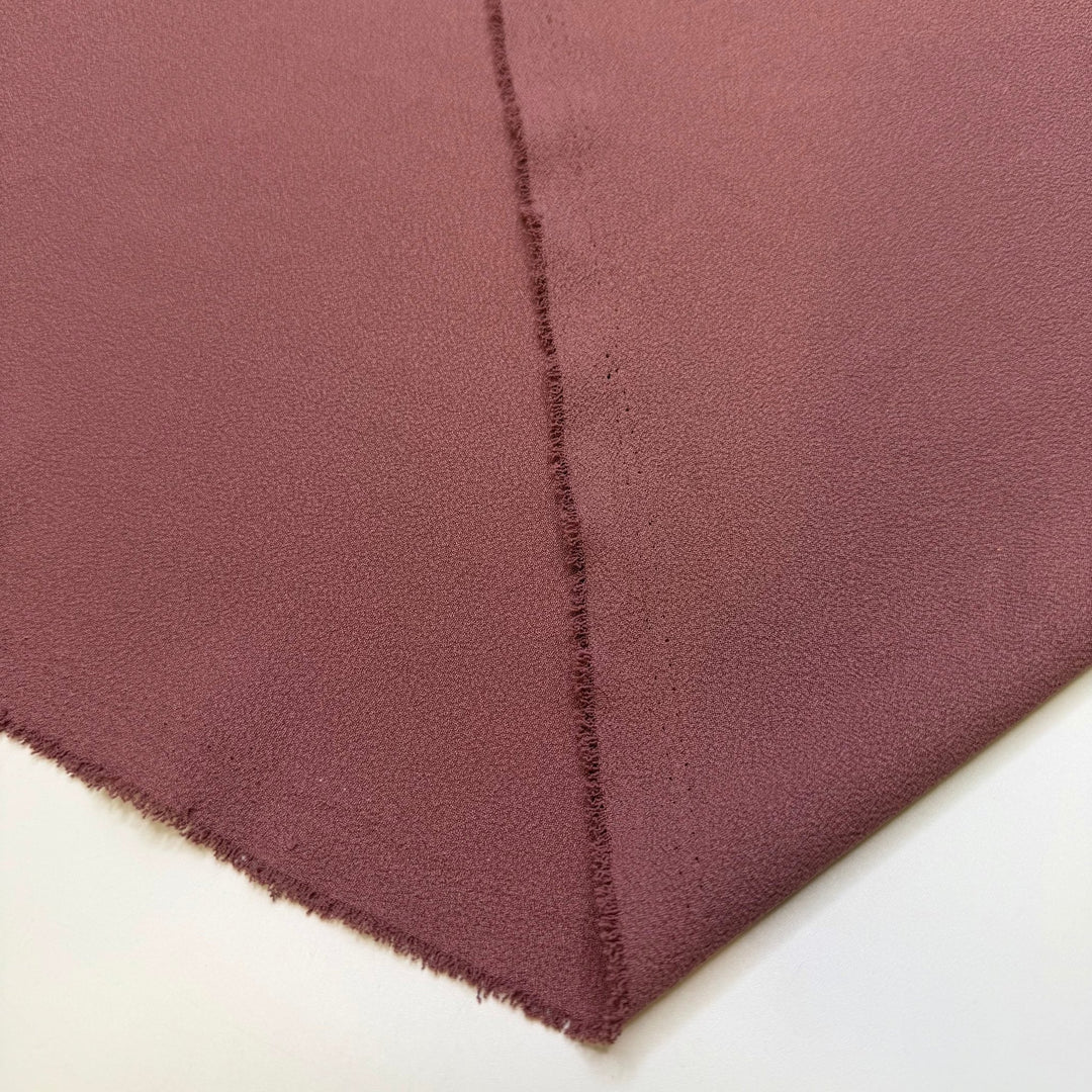 Sweet Ham - Crepe Polyester Blend Woven - Dark Pink - 2M Bundle - True Deadstock fabric Fabric by private - Sustainable Textile | FABCYCLE