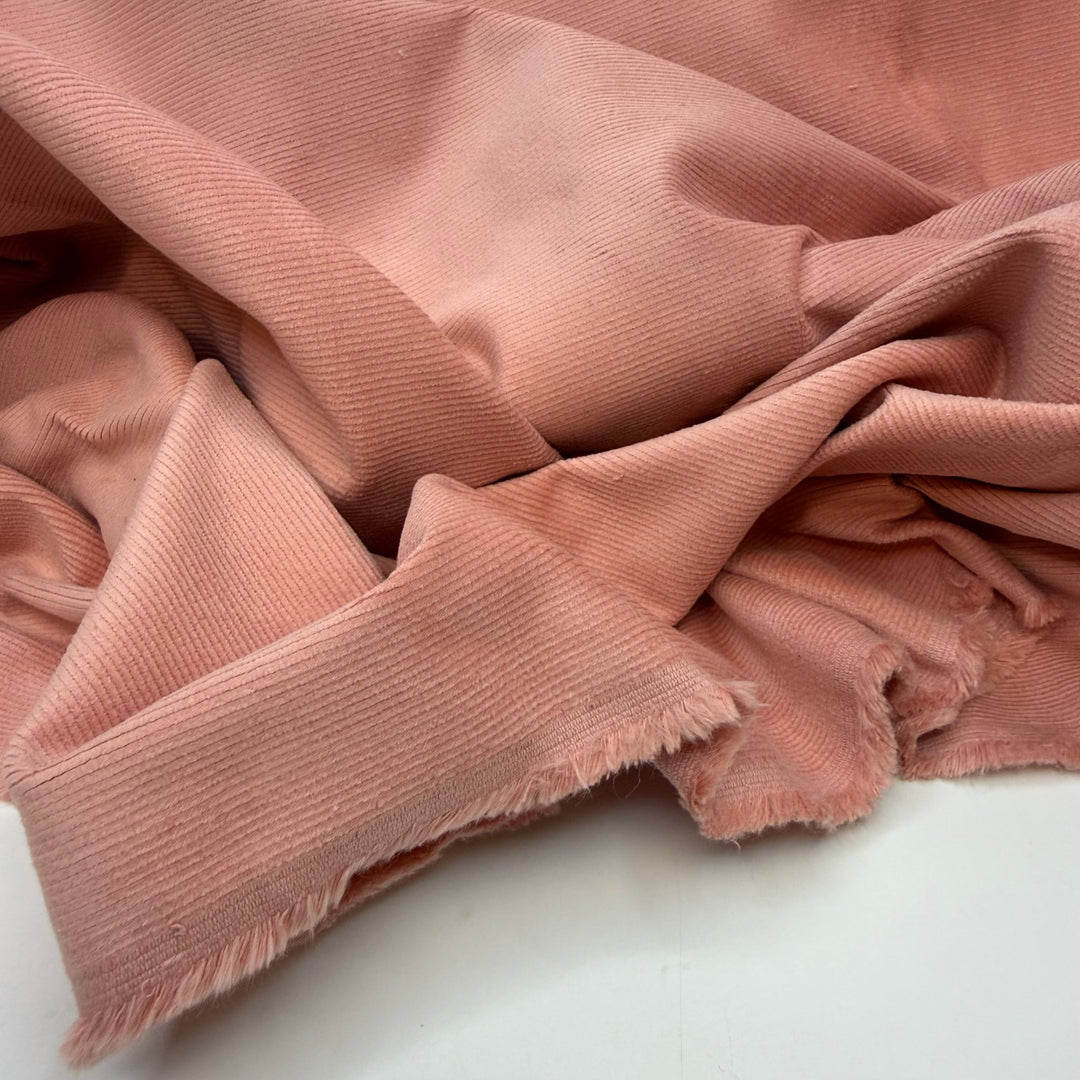Sweet Hearted - Corduroy Cotton/Spandex Woven - Light Pink Camouflage - 2M Bundle - True Deadstock fabric Fabric by private - Sustainable Textile | FABCYCLE