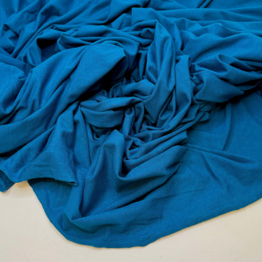 Sweet Pea - Jersey Bamboo Blend Knit - Dark Teal - 2.7M Bundle - True Deadstock fabric Fabric by private - Sustainable Textile | FABCYCLE