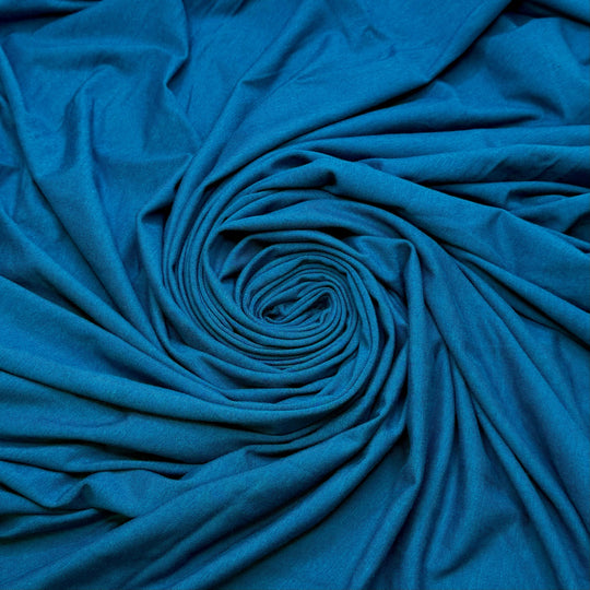 Sweet Pea - Jersey Bamboo Blend Knit - Dark Teal - 2.7M Bundle - True Deadstock fabric Fabric by private - Sustainable Textile | FABCYCLE