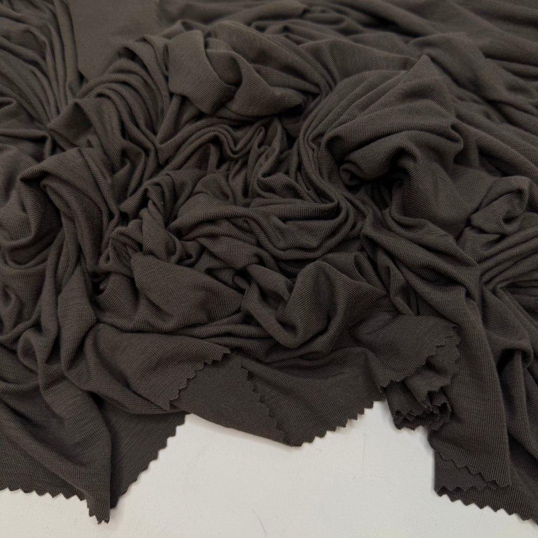 Swim Lessons - Jersey Bamboo Blend Knit - Dark Grey - 1M Bundle - True Deadstock fabric Fabric by private - Sustainable Textile | FABCYCLE