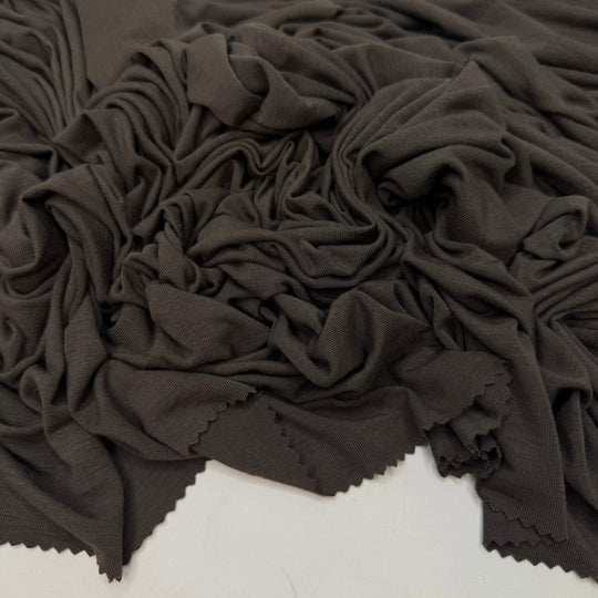 Swim Lessons - Jersey Bamboo Blend Knit - Dark Grey - 1M Bundle - True Deadstock fabric Fabric by private - Sustainable Textile | FABCYCLE