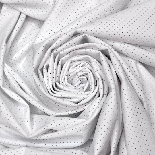 Swim Meet Showdown - Sport Mesh Nylon/Spandex Knit - White - 1M Bundle - True Deadstock fabric Fabric by private - Sustainable Textile | FABCYCLE