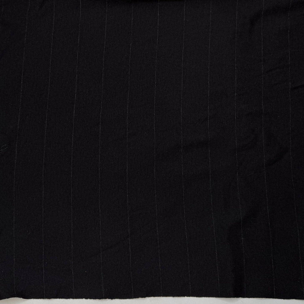 Swimming Home From Work - Rib Knit Cotton Knit - Dark Grey/Navy Pinstripe - 1.3M Bundle - True Deadstock fabric Fabric by private - Sustainable Textile | FABCYCLE