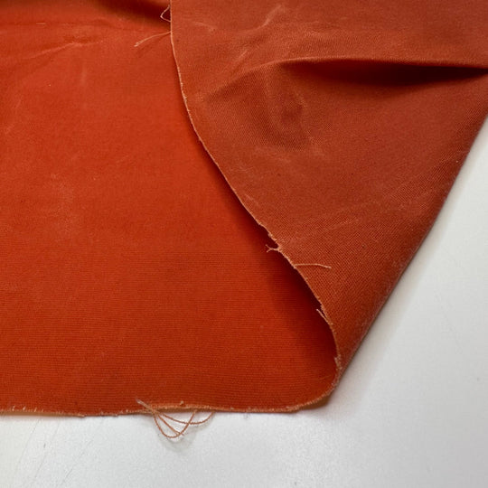 Swimming With A Jacket On - Waxed Cotton Woven - Orange - 1.3M Bundle - True Deadstock fabric Fabric by private - Sustainable Textile | FABCYCLE