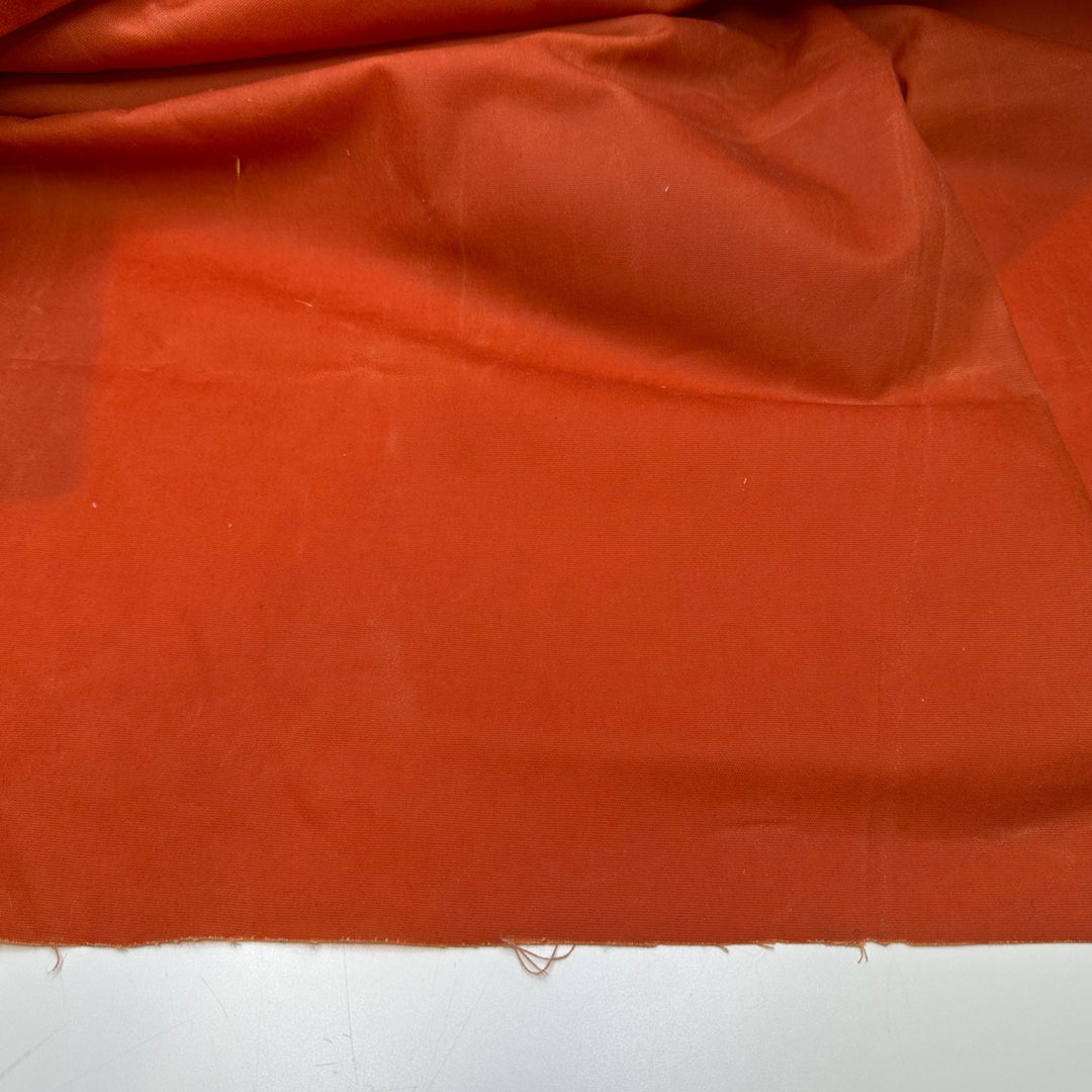 Swimming With A Jacket On - Waxed Cotton Woven - Orange - 1.3M Bundle - True Deadstock fabric Fabric by private - Sustainable Textile | FABCYCLE