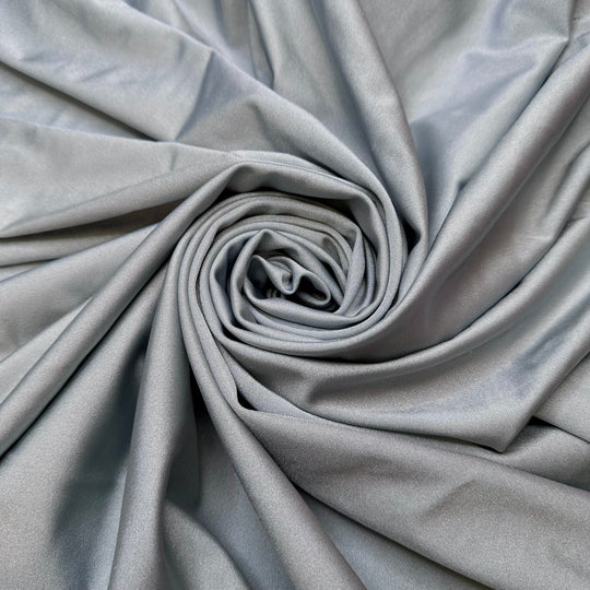 Swimming With Sting Rays - Jersey Poly/Spandex Knit - Silver - 1.85M Bundle - True Deadstock fabric Fabric by private - Sustainable Textile | FABCYCLE