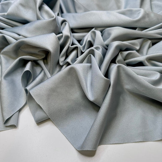 Swimming With Sting Rays - Jersey Poly/Spandex Knit - Silver - 1.85M Bundle - True Deadstock fabric Fabric by private - Sustainable Textile | FABCYCLE