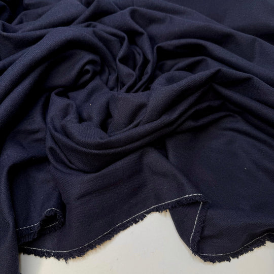 Swing Hinge Creeks - Flanel Cotton Woven - Navy - 2.3M Bundle - True Deadstock fabric Fabric by private - Sustainable Textile | FABCYCLE