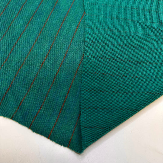 Table Hockey - Polyester Blend Knit - Red/Teal Stripes - 3M Bundle - True Deadstock fabric Fabric by private - Sustainable Textile | FABCYCLE