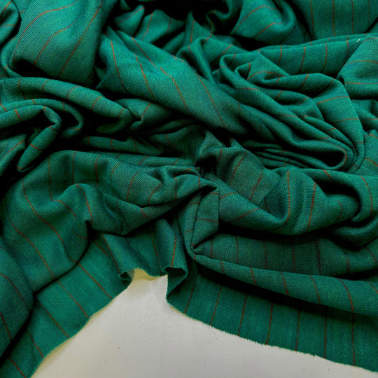 Table Hockey - Polyester Blend Knit - Red/Teal Stripes - 3M Bundle - True Deadstock fabric Fabric by private - Sustainable Textile | FABCYCLE