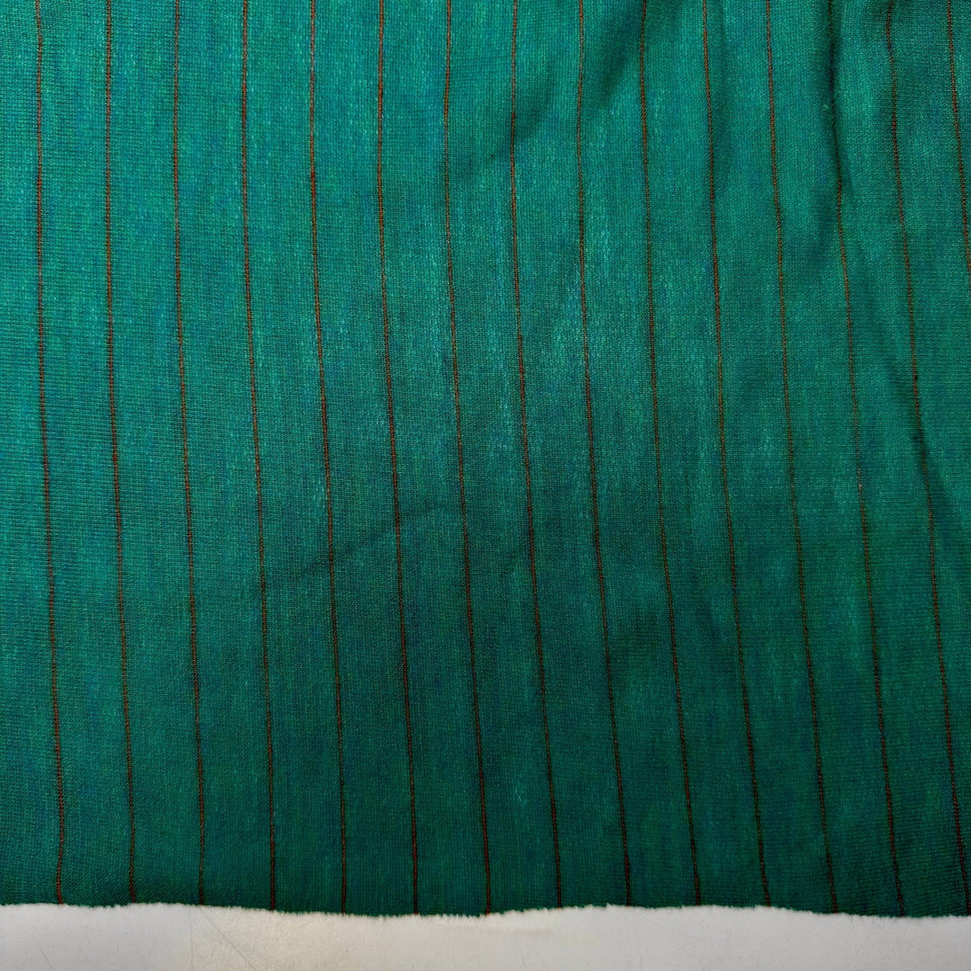 Table Hockey - Polyester Blend Knit - Red/Teal Stripes - 3M Bundle - True Deadstock fabric Fabric by private - Sustainable Textile | FABCYCLE