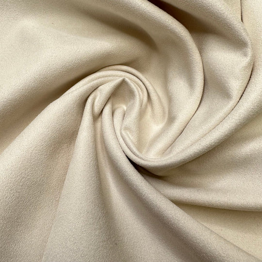 Take A Little Trip - Faux Suede Woven - Cream - Bundles - True Deadstock fabric Fabric by private - Sustainable Textile | FABCYCLE