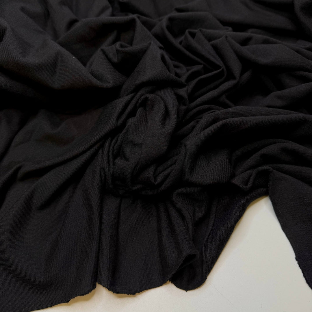 Take Only What You Need - French Terry Bamboo Knit - Black - 2M Bundle - True Deadstock fabric Fabric by private - Sustainable Textile | FABCYCLE