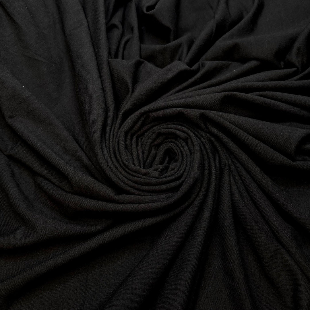 Take Only What You Need - French Terry Bamboo Knit - Black - 2M Bundle - True Deadstock fabric Fabric by private - Sustainable Textile | FABCYCLE