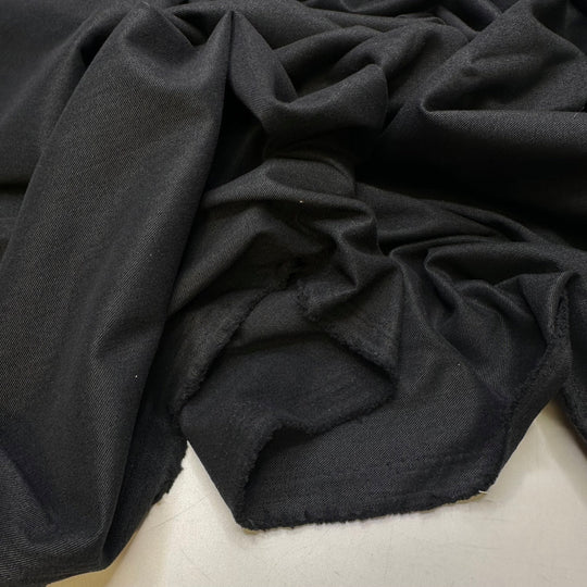 Take Your Umbrella - Brushed Twill Weave Polyester Blend Woven - Dark Grey - 2M Bundle - True Deadstock fabric Fabric by private - Sustainable Textile | FABCYCLE