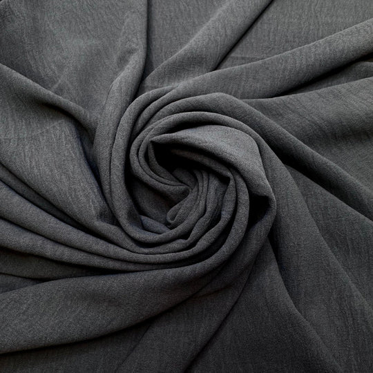 Taking A Family Portrait - Polyester Blend Woven - Grey - 1.6M Bundle - True Deadstock fabric Fabric by private - Sustainable Textile | FABCYCLE