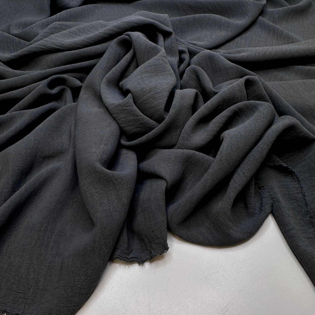 Taking A Family Portrait - Polyester Blend Woven - Grey - 1.6M Bundle - True Deadstock fabric Fabric by private - Sustainable Textile | FABCYCLE