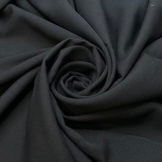 Taking A Risk - Polyester Blend Woven - Black - 1.75M Bundle - True Deadstock fabric Fabric by private - Sustainable Textile | FABCYCLE