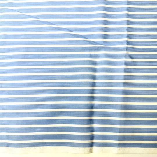 Taking Care Of The Water Shed - Cotton Woven - Light White/Blue Stripes - 2.95M Bundle - True Deadstock fabric Fabric by private - Sustainable Textile | FABCYCLE