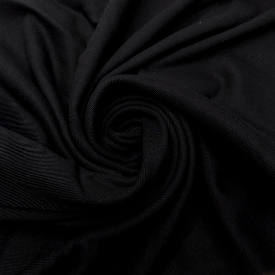 Taking Family Photos - Tubular Rib Knit Cotton Blend Knit - Black - 1.2M Bundle - True Deadstock fabric Fabric by private - Sustainable Textile | FABCYCLE
