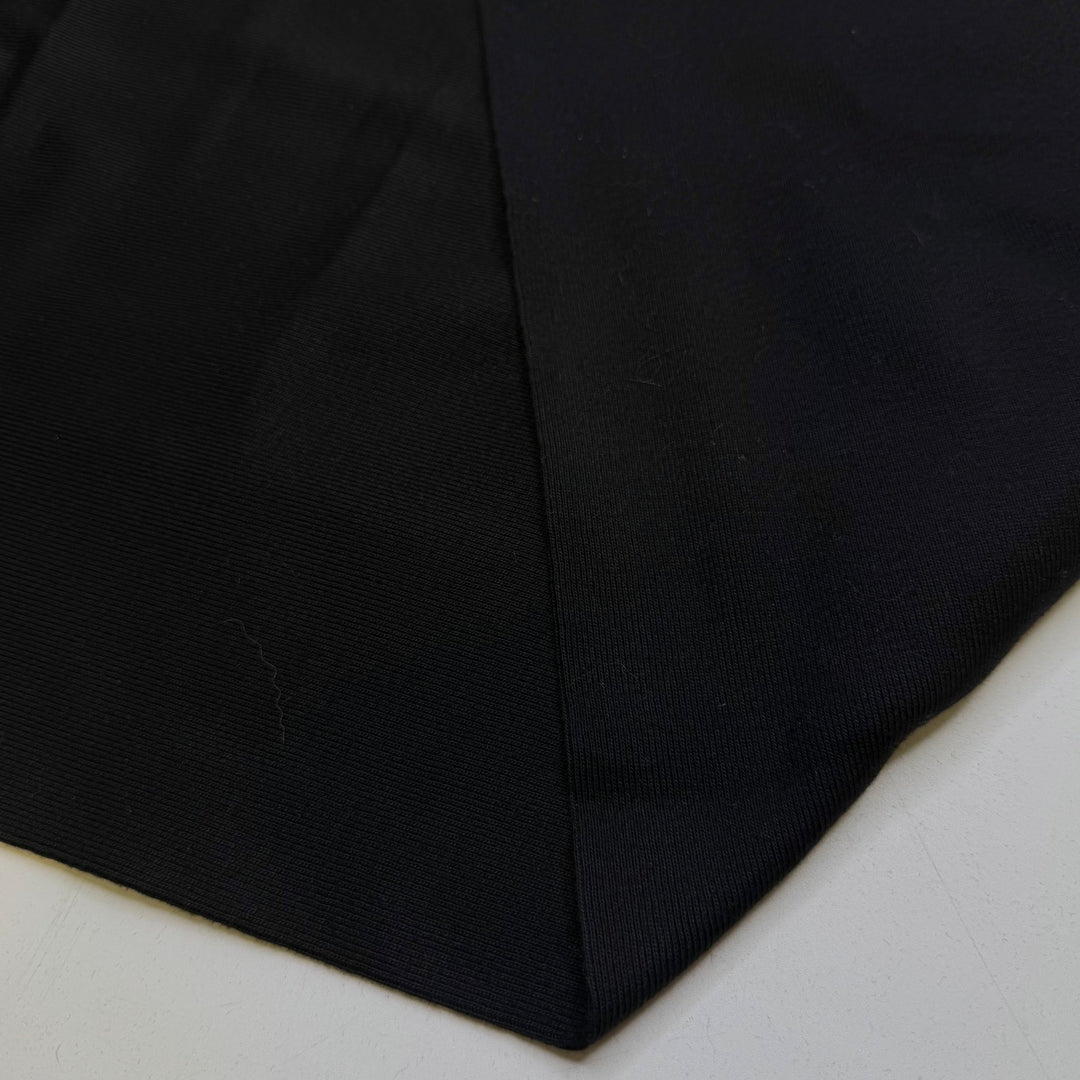 Taking Family Photos - Tubular Rib Knit Cotton Blend Knit - Black - 1.2M Bundle - True Deadstock fabric Fabric by private - Sustainable Textile | FABCYCLE