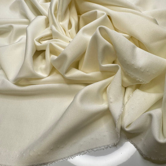 Taking Myself Out On A Date - Ponte Natural Blend Knit - Light Cream - Bundles - True Deadstock fabric Fabric by private - Sustainable Textile | FABCYCLE