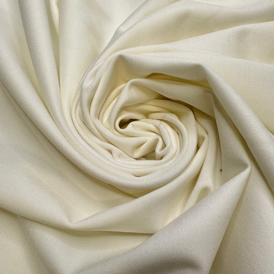 Taking Myself Out On A Date - Ponte Natural Blend Knit - Light Cream - Bundles - True Deadstock fabric Fabric by private - Sustainable Textile | FABCYCLE