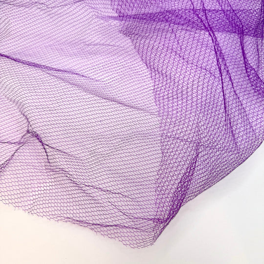 Talking Animals - Tulle Poly Knit - Purple - 1.7M Bundle - True Deadstock fabric Fabric by private - Sustainable Textile | FABCYCLE