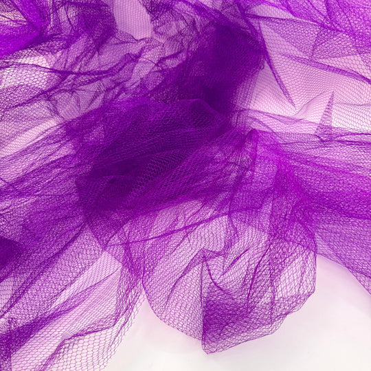 Talking Animals - Tulle Poly Knit - Purple - 1.7M Bundle - True Deadstock fabric Fabric by private - Sustainable Textile | FABCYCLE