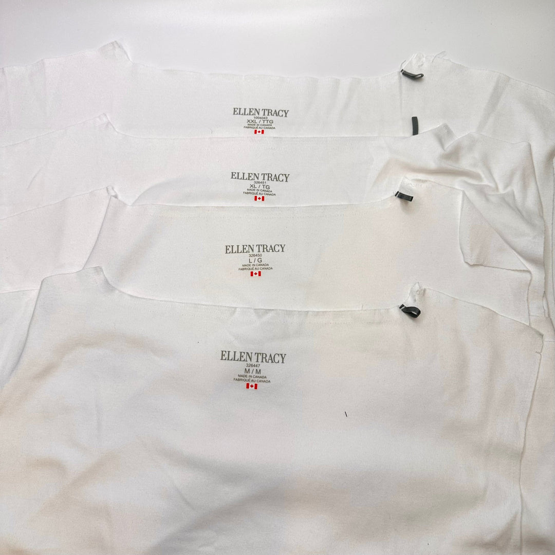 Tank Top Packs - Cotton Blend Knit - White - Packs of 8 (4 Front, 4 Back Pieces) - True Deadstock fabric Fabric by private - Sustainable Textile | FABCYCLE