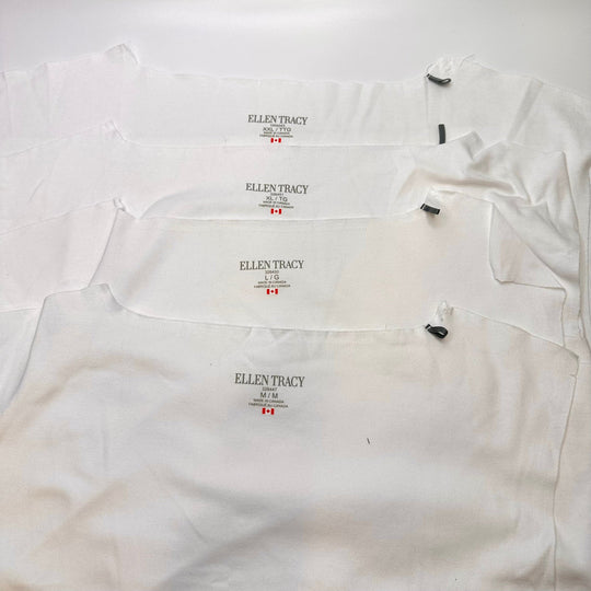 Tank Top Packs - Cotton Blend Knit - White - Packs of 8 (4 Front, 4 Back Pieces) - True Deadstock fabric Fabric by private - Sustainable Textile | FABCYCLE