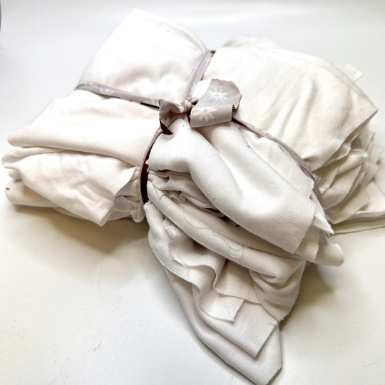 Tank Top Packs - Cotton Blend Knit - White - Packs of 8 (4 Front, 4 Back Pieces) - True Deadstock fabric Fabric by private - Sustainable Textile | FABCYCLE