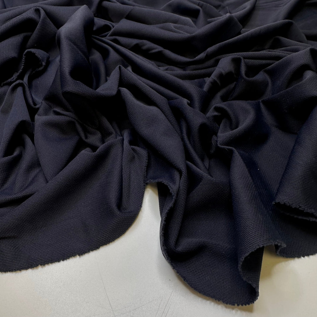 Team Loose Gym Clothes - Polyester Blend Knit - Navy - 1M Bundle - True Deadstock fabric Fabric by private - Sustainable Textile | FABCYCLE