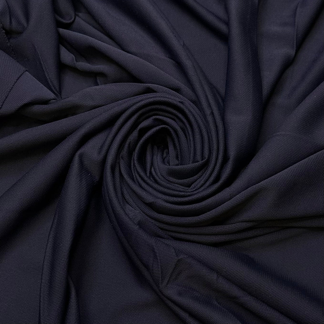 Team Loose Gym Clothes - Polyester Blend Knit - Navy - 1M Bundle - True Deadstock fabric Fabric by private - Sustainable Textile | FABCYCLE