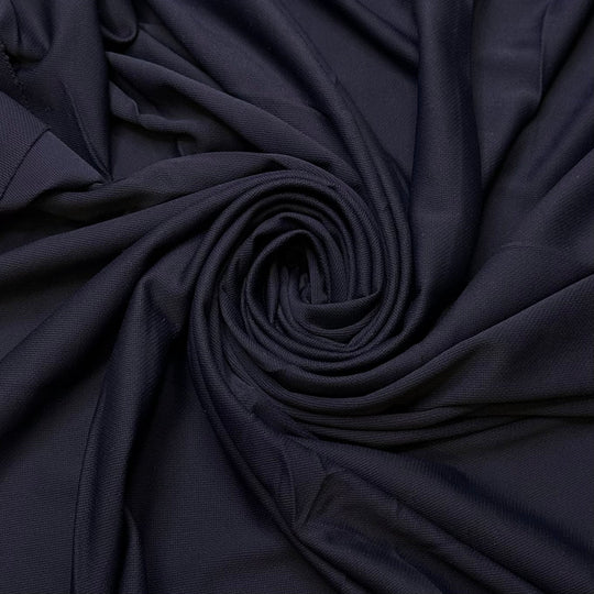 Team Loose Gym Clothes - Polyester Blend Knit - Navy - 1M Bundle - True Deadstock fabric Fabric by private - Sustainable Textile | FABCYCLE