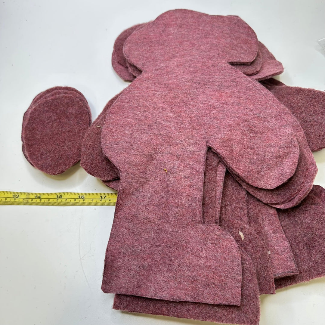 Teddy Bear Book And Pieces Accessories - Dark Red - Individual - True Deadstock supplies Fabric by private - Sustainable Textile | FABCYCLE