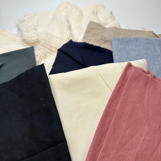 Tencel And Organic Cotton Eco Pack - Tencel/Organic Cotton Woven - Multi - 9 Pack - True Deadstock fabric Fabric by private - Sustainable Textile | FABCYCLE